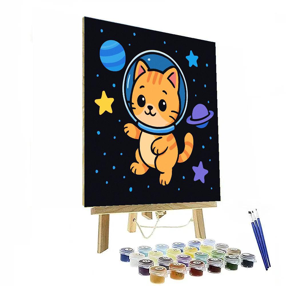 Galaxy Explorer Kitten Numbered painting kits