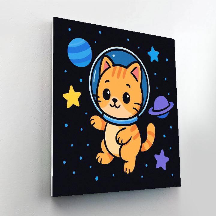 Galaxy Explorer Kitten Numbered painting kits