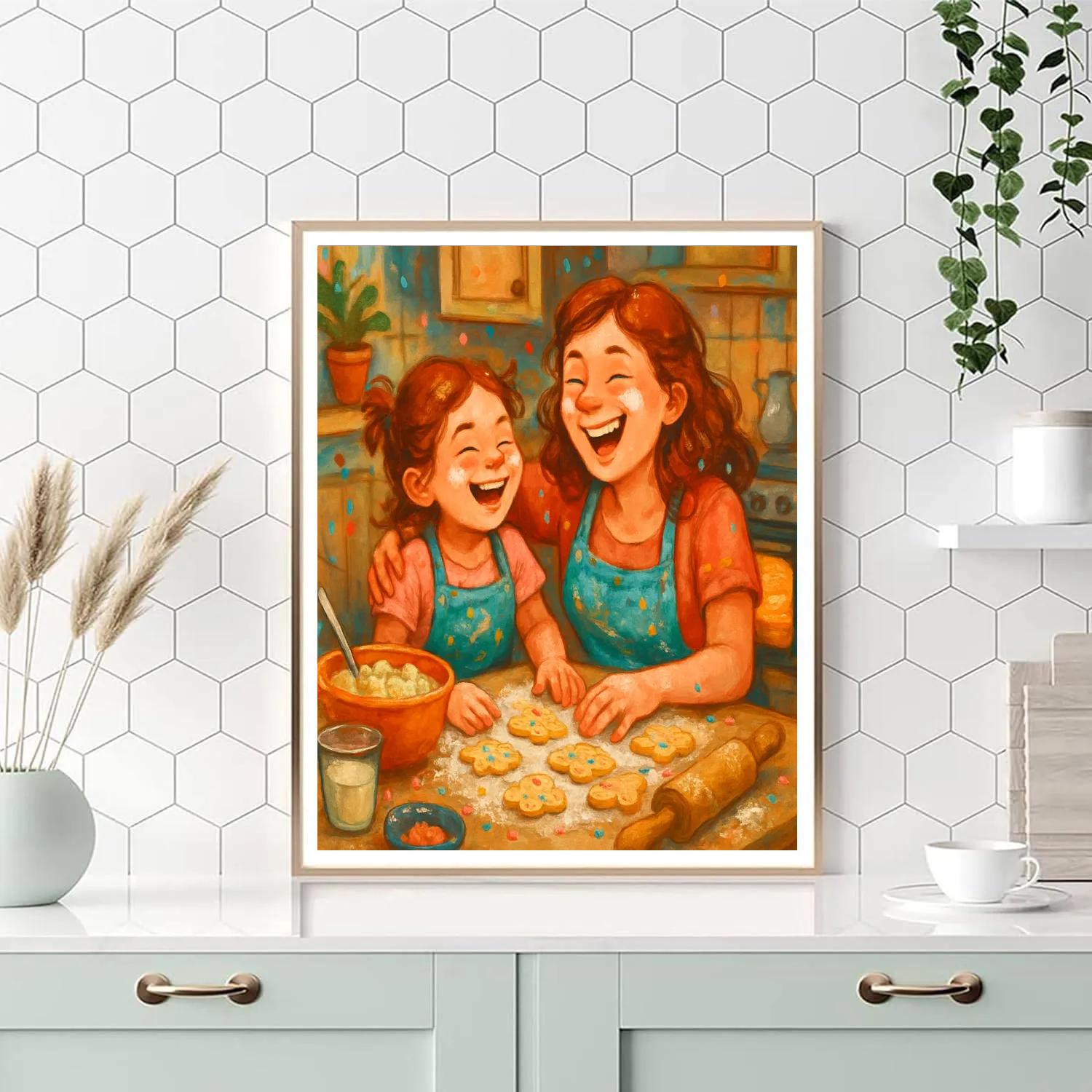 Mommy And Me Baking DIY paint by numbers