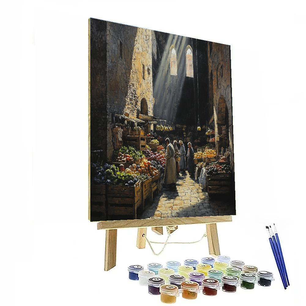 Caravaggio Inspired Dramatic Market Paint by numbers kits