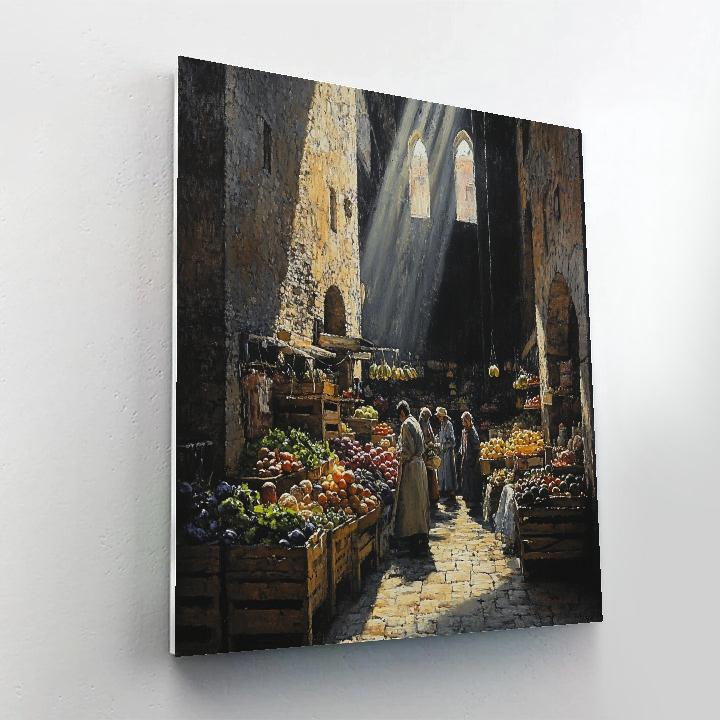 Caravaggio Inspired Dramatic Market Paint by numbers kits