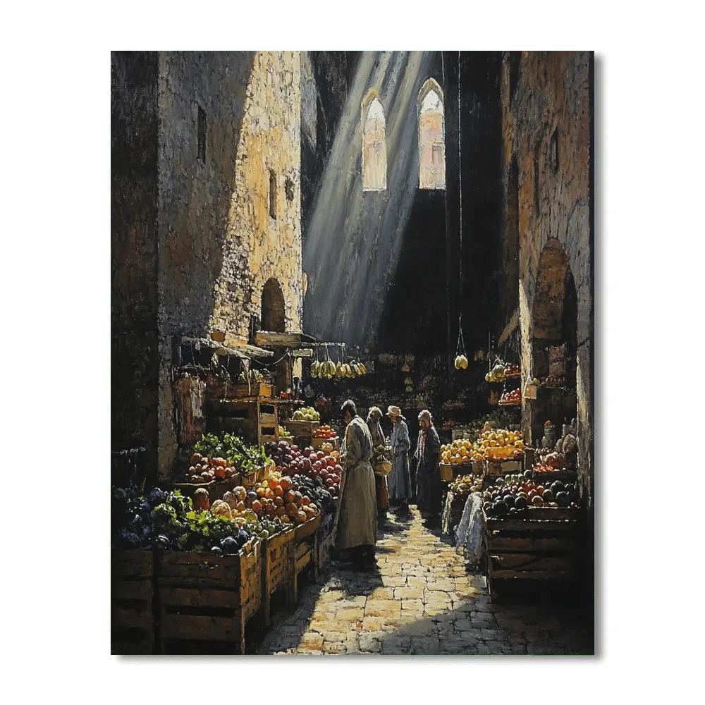 Caravaggio Inspired Dramatic Market Paint by numbers kits