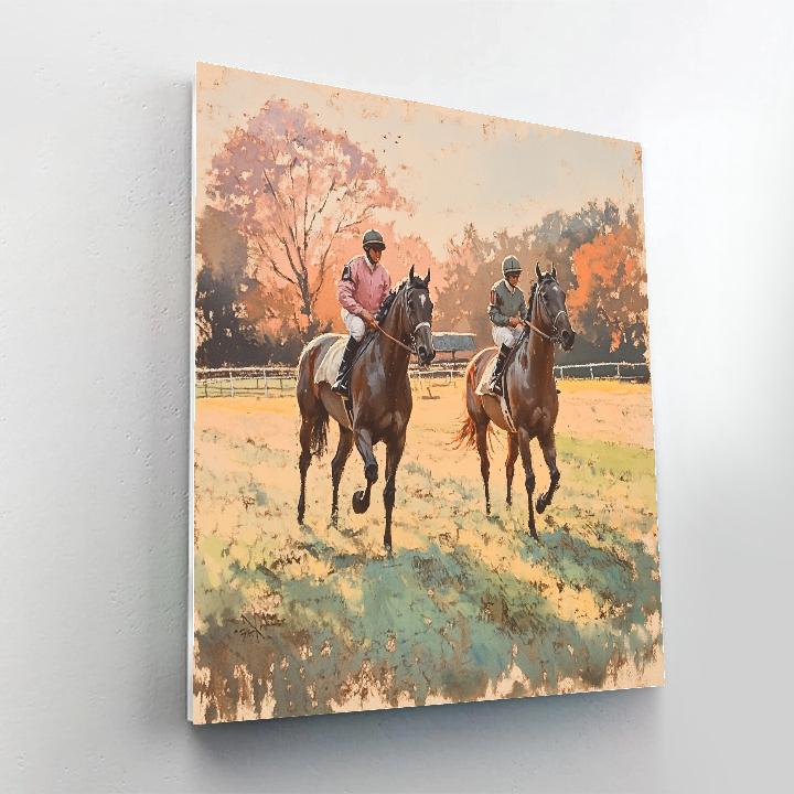 Edgar Degas Inspired Riders At Dawn painting number kit