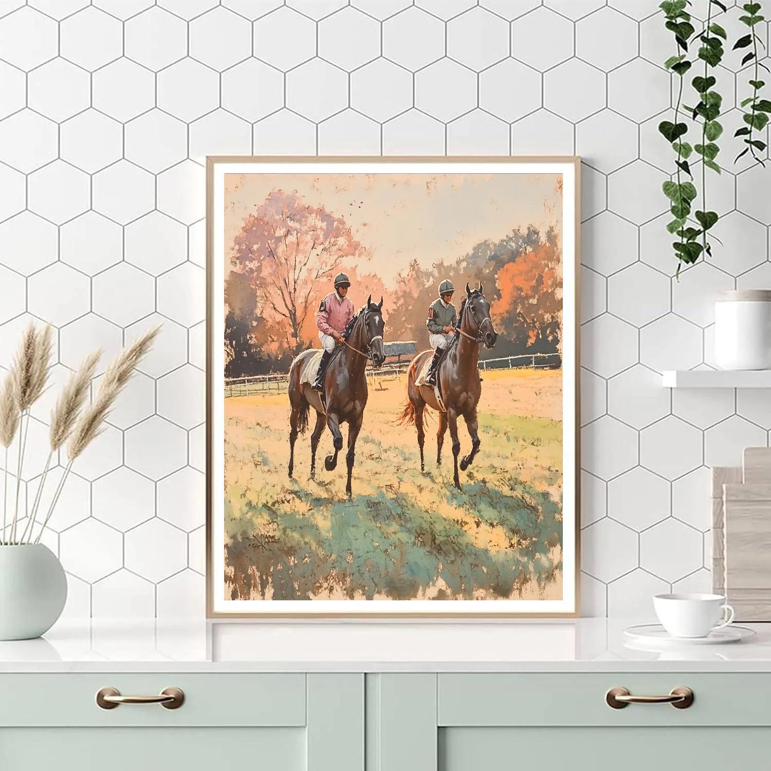 Edgar Degas Inspired Riders At Dawn painting number kit