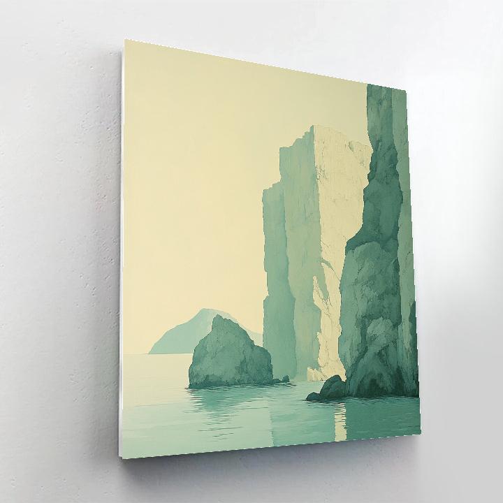Georgia OKeeffe Inspired Coastal Cliffs paint by number