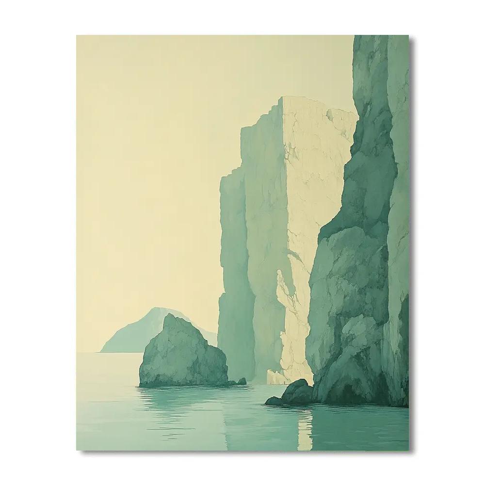 Georgia OKeeffe Inspired Coastal Cliffs paint by number