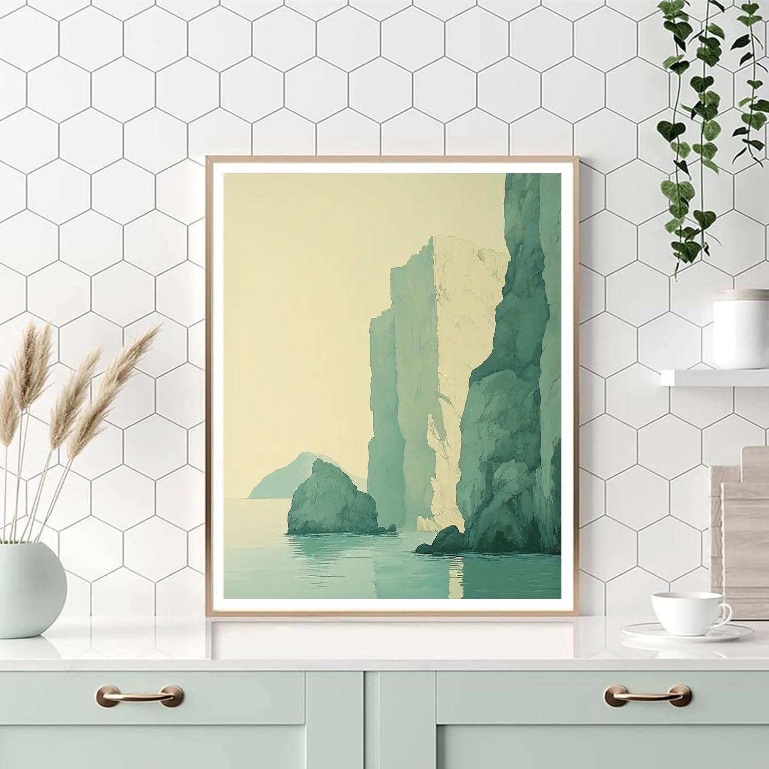 Georgia OKeeffe Inspired Coastal Cliffs paint by number