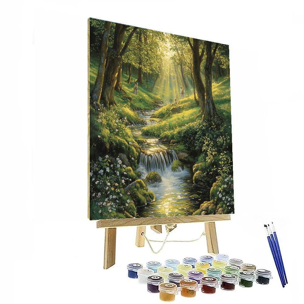John Everett Millais Inspired Woodland Scene Number painting