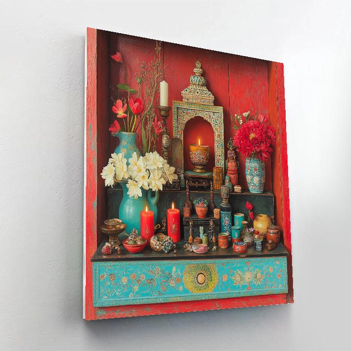 Frida Kahlo Inspired Mythic Still Life Numbered painting kits