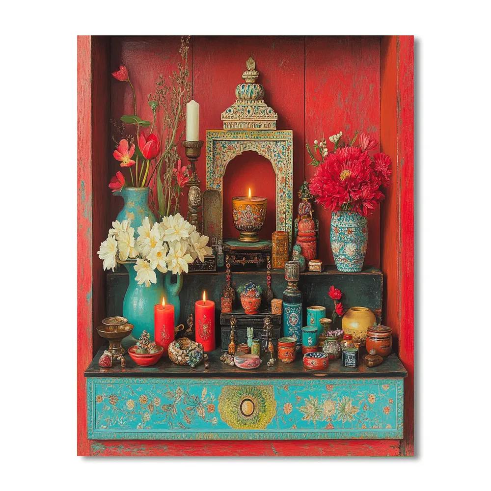 Frida Kahlo Inspired Mythic Still Life Numbered painting kits