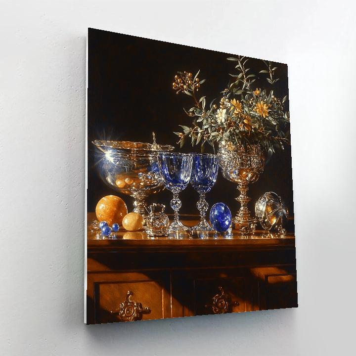 Jan Van Eyck Inspired Opulent Still Life Numbered painting kits