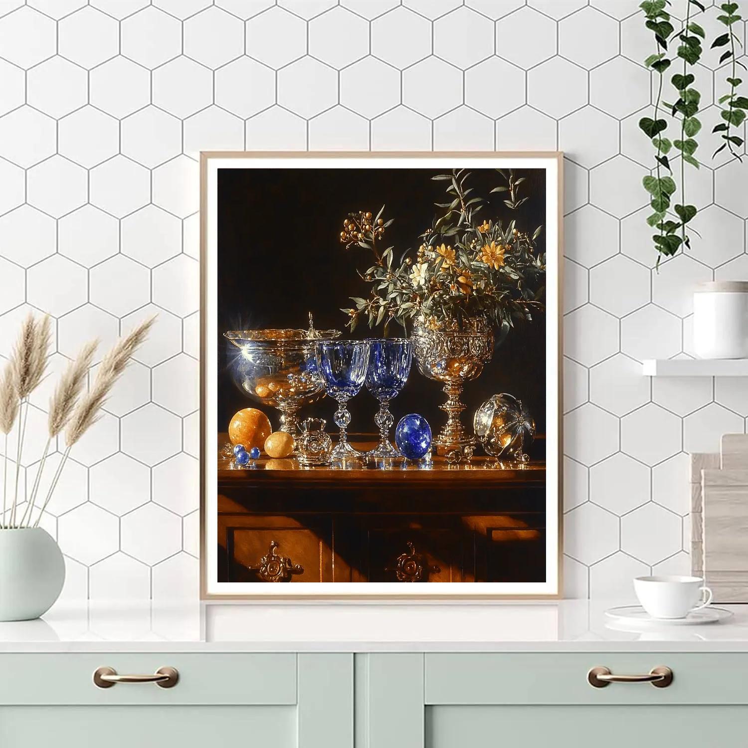 Jan Van Eyck Inspired Opulent Still Life Numbered painting kits