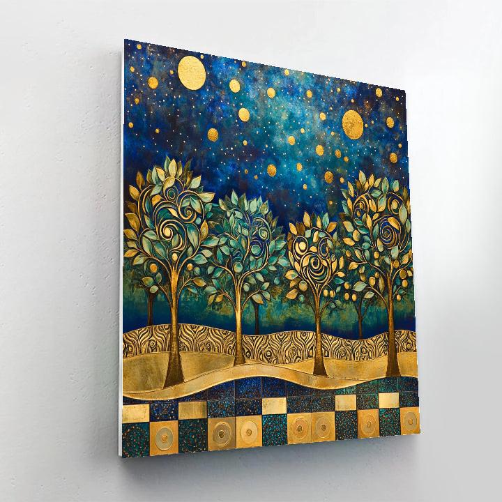 Gustav Klimt Inspired Luminous Nebula Orchard DIY paint by numbers