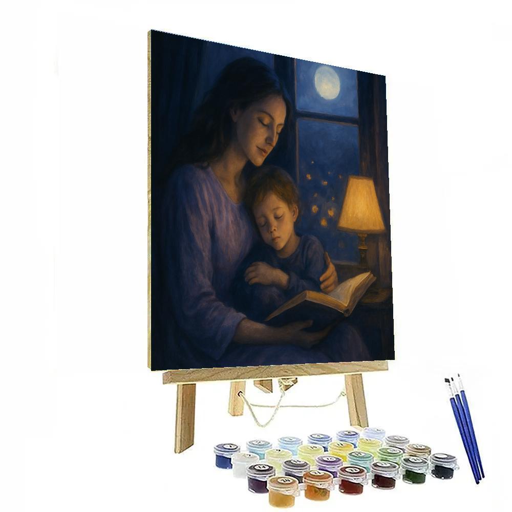 Bedtime Story Window Number painting