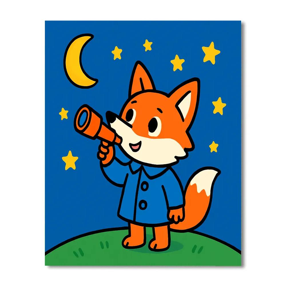 Stargazing Fox Patrol Paint by numbers kits