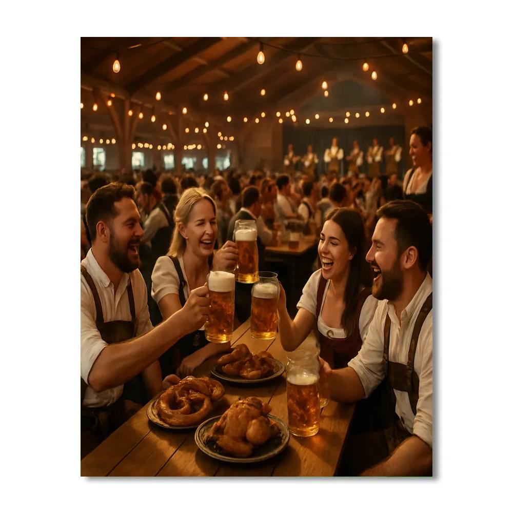 Oktoberfest Table Toast Painting by numbers kit