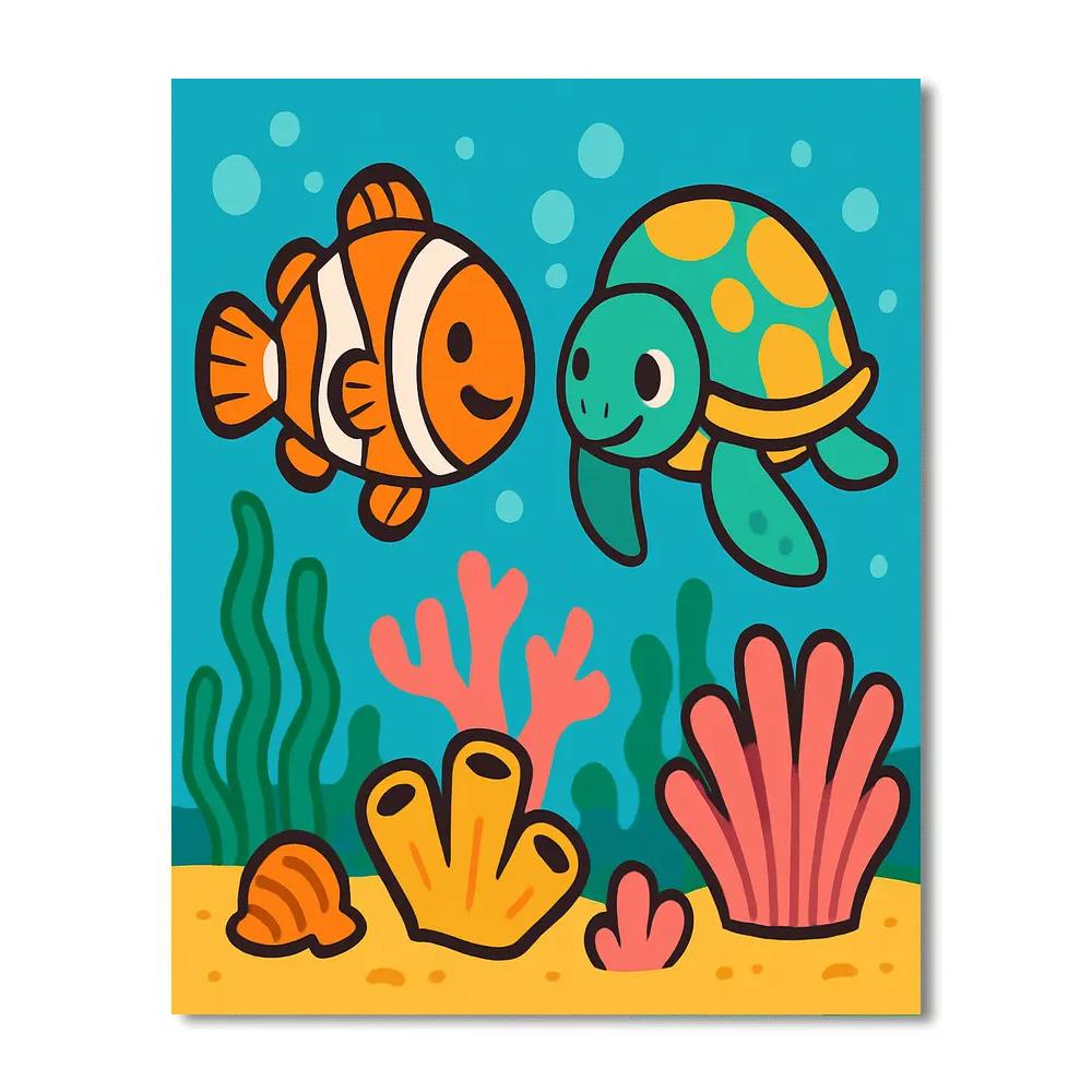 Rainbow Reef Adventure paint by color