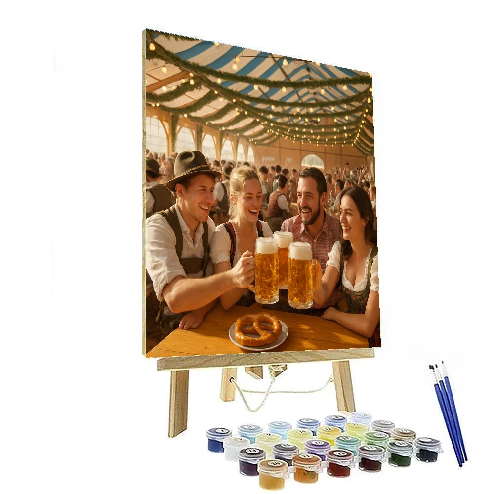 Munich Oktoberfest Traditional Toast paint by color