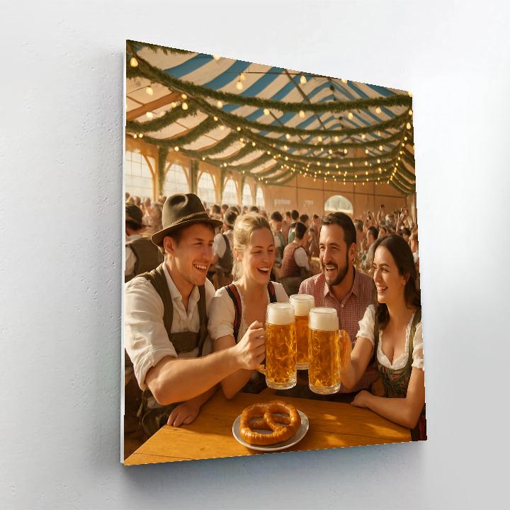 Munich Oktoberfest Traditional Toast paint by color