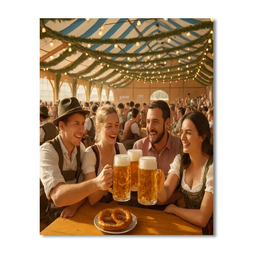 Munich Oktoberfest Traditional Toast paint by color
