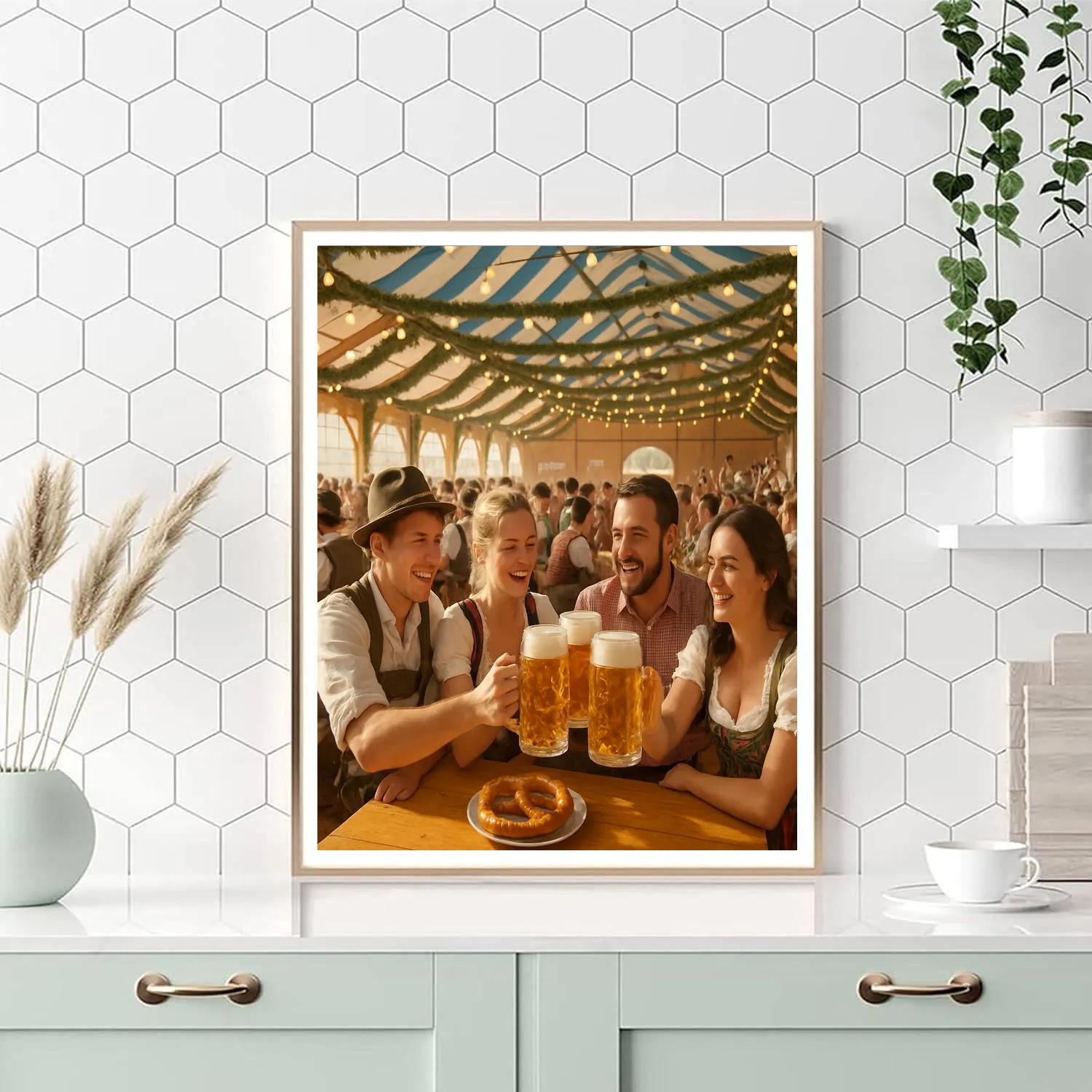 Munich Oktoberfest Traditional Toast paint by color