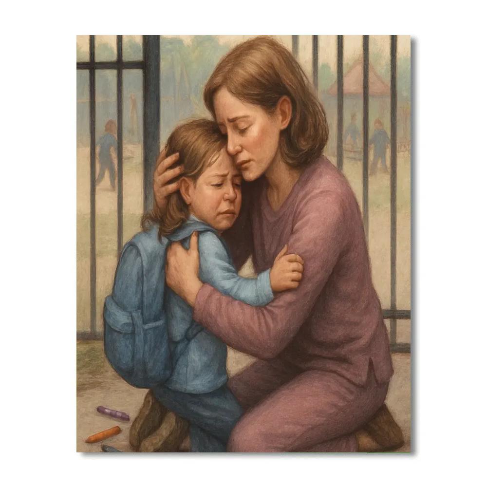 First Day School Embrace paint by numbers