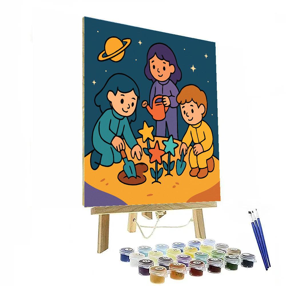 Space Gardeners Club Paint by numbers art