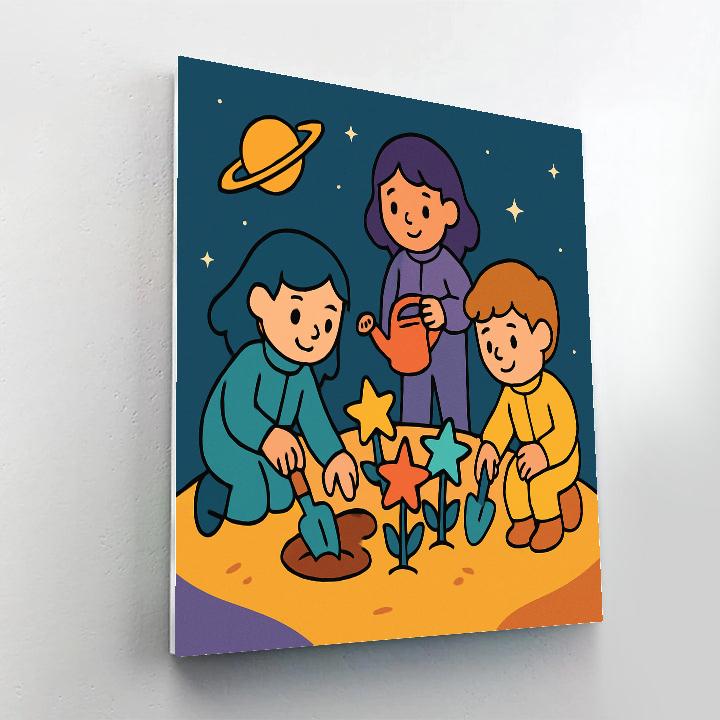 Space Gardeners Club Paint by numbers art
