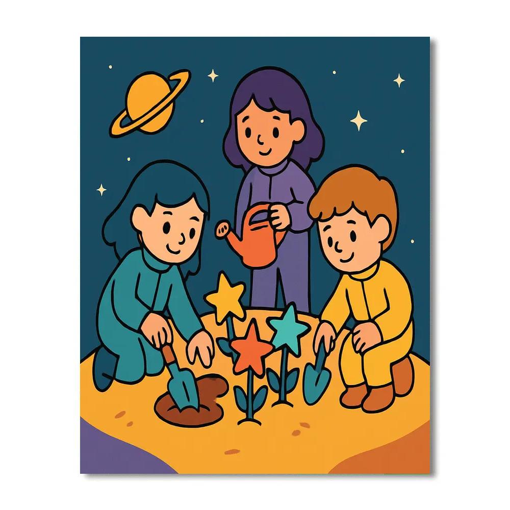Space Gardeners Club Paint by numbers art