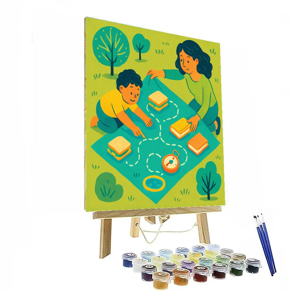 Picnic Story Map Paint by numbers kits