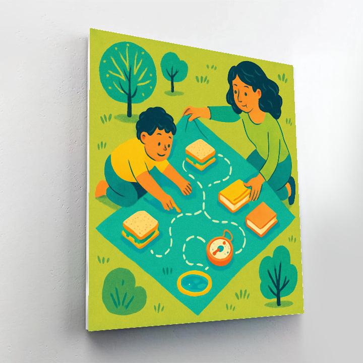 Picnic Story Map Paint by numbers kits