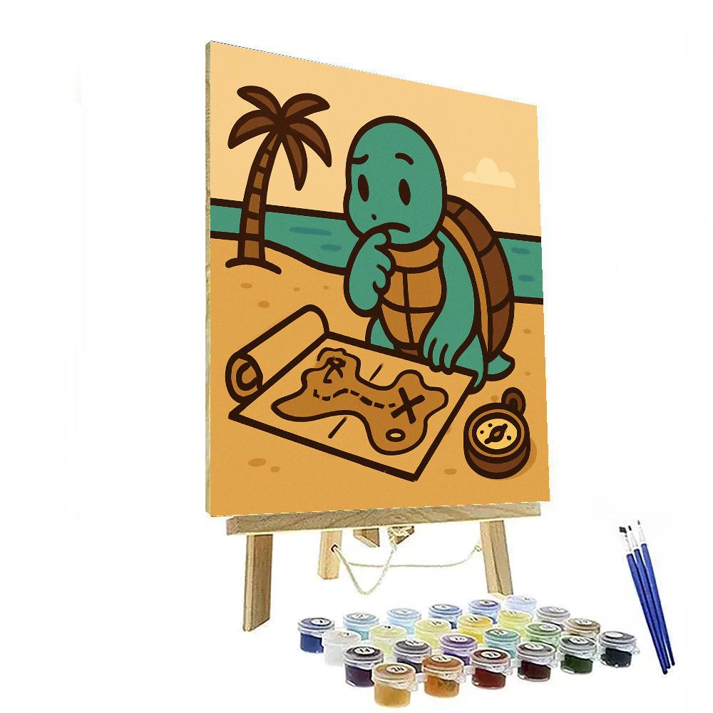 Treasure Map Turtle Painting by numbers kit