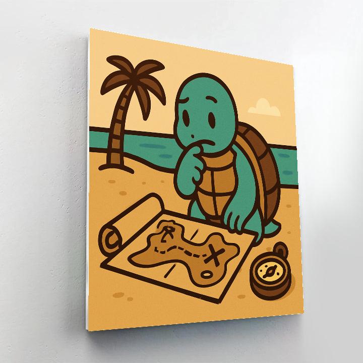 Treasure Map Turtle Painting by numbers kit