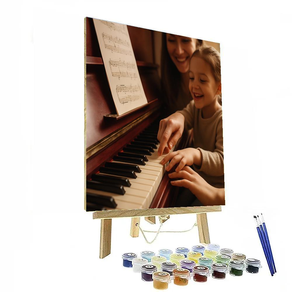 Learning Piano Duet paint by numbers