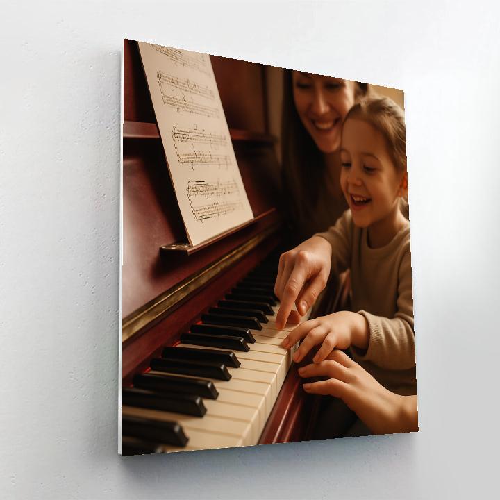 Learning Piano Duet paint by numbers