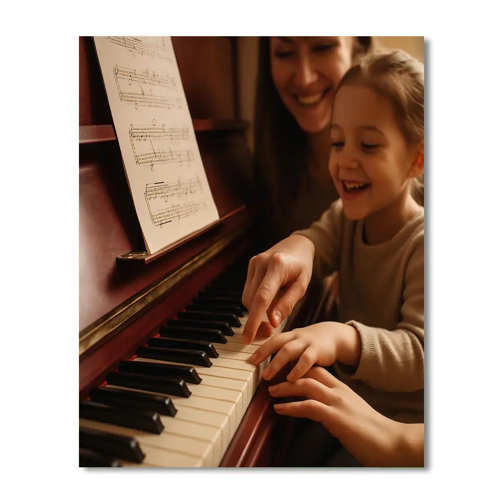 Learning Piano Duet paint by numbers