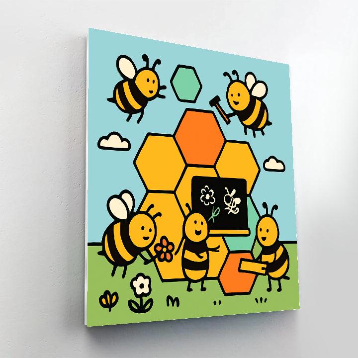 Harmony Hive Bees paint by number
