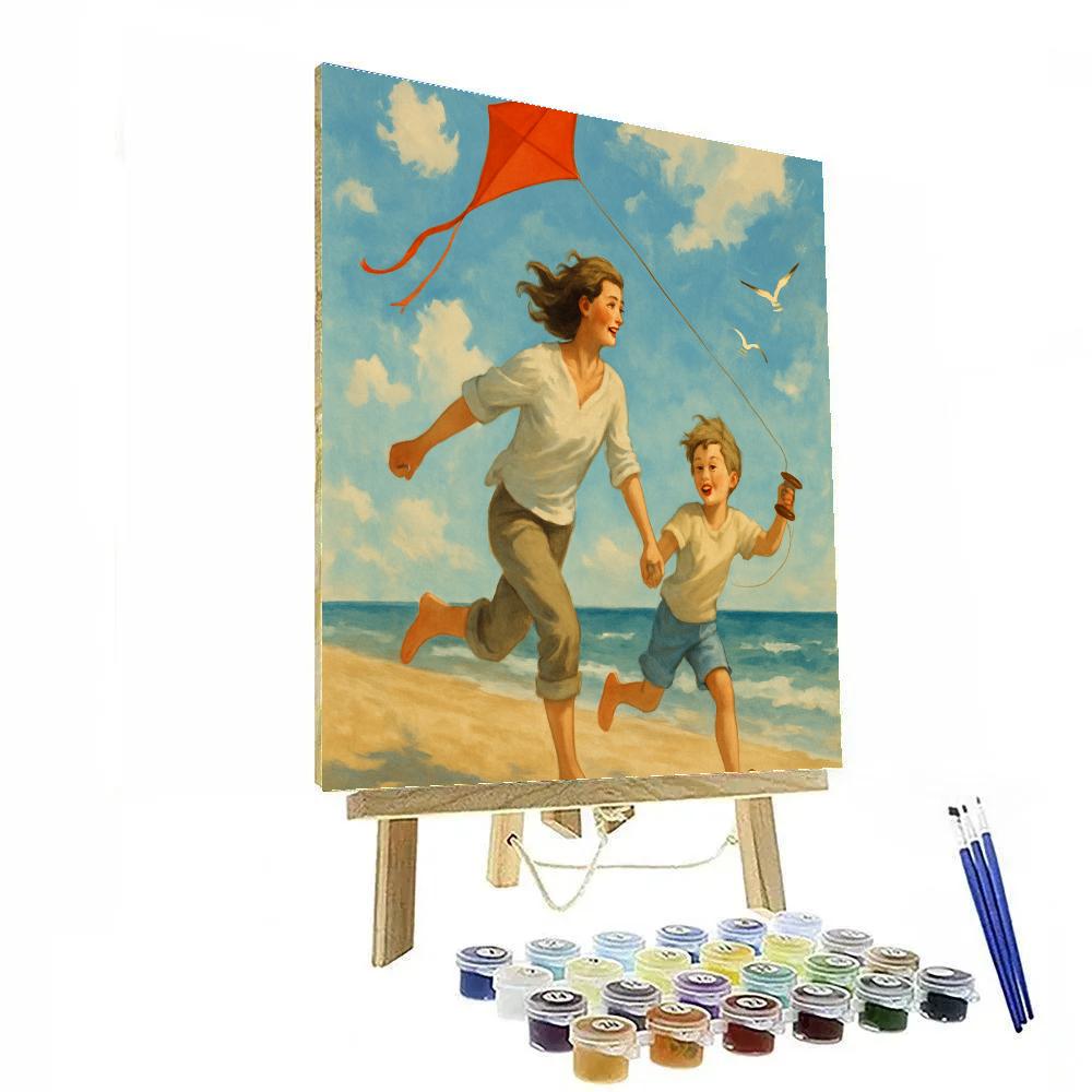 Seaside Kite Flying Numbered painting kits