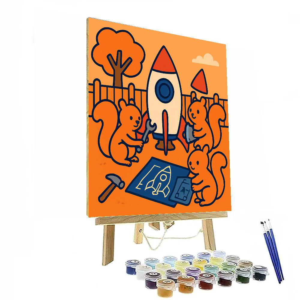 Rocket Squirrel Engineers paint by number