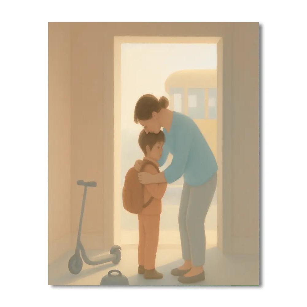 Morning Hug Goodbye Numbered painting kits