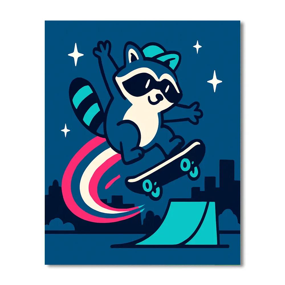 Comet Trail Skatepark Numbered painting kits