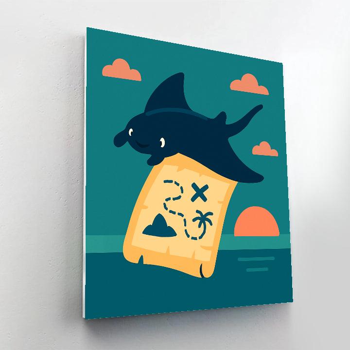Magic Map Manta paint by numbers