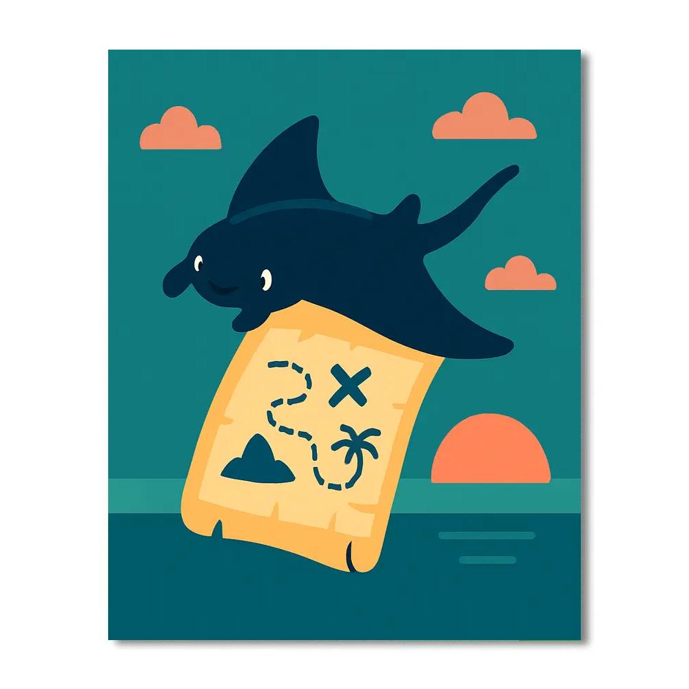 Magic Map Manta paint by numbers