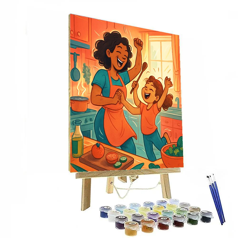 Joyful Kitchen Dance Painting by numbers kit