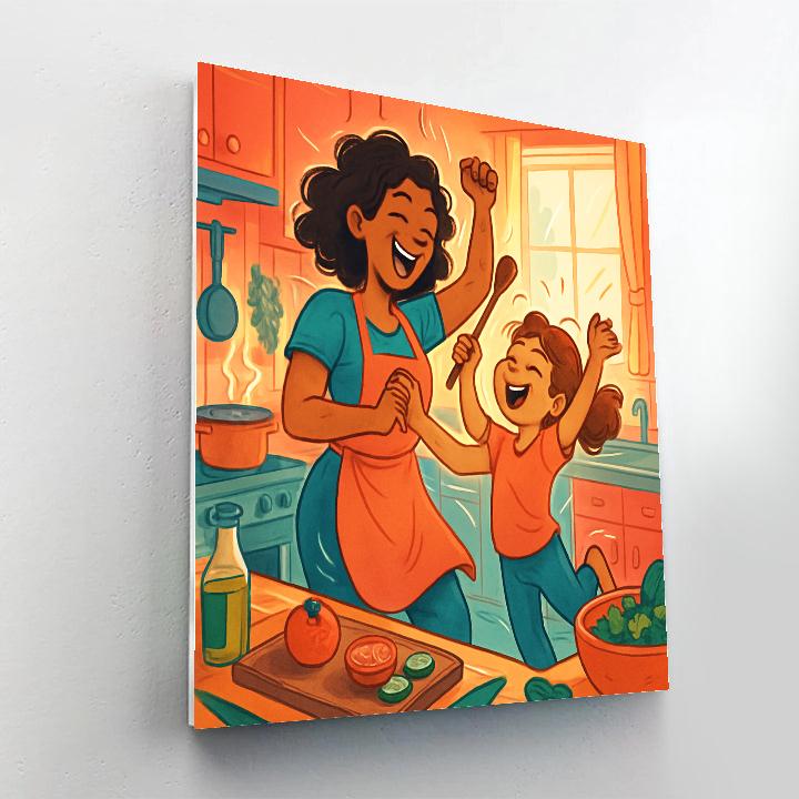 Joyful Kitchen Dance Painting by numbers kit
