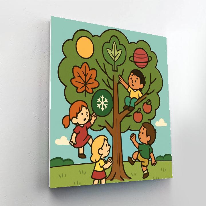 Time Tree Explorers paint by numbers