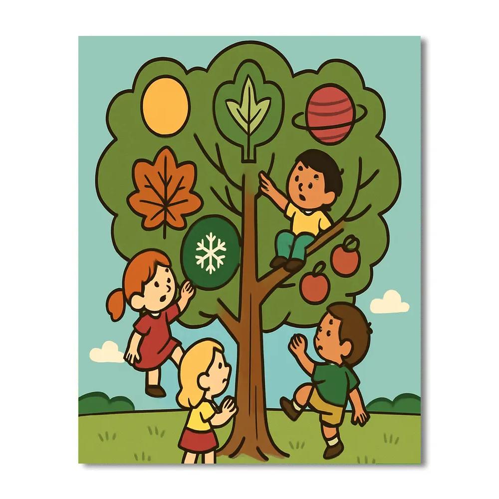 Time Tree Explorers paint by numbers