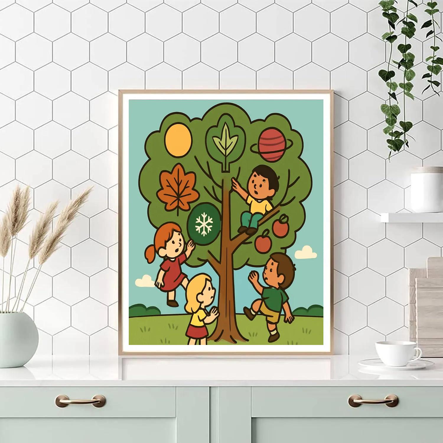 Time Tree Explorers paint by numbers