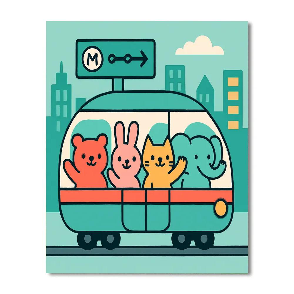 Bubble City Subway painting number kit