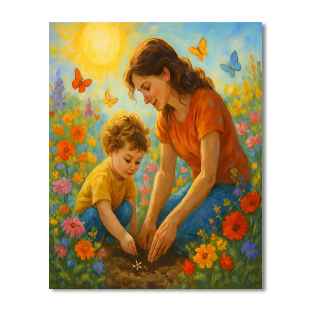 Heartfelt Garden Memory Numbered painting kits